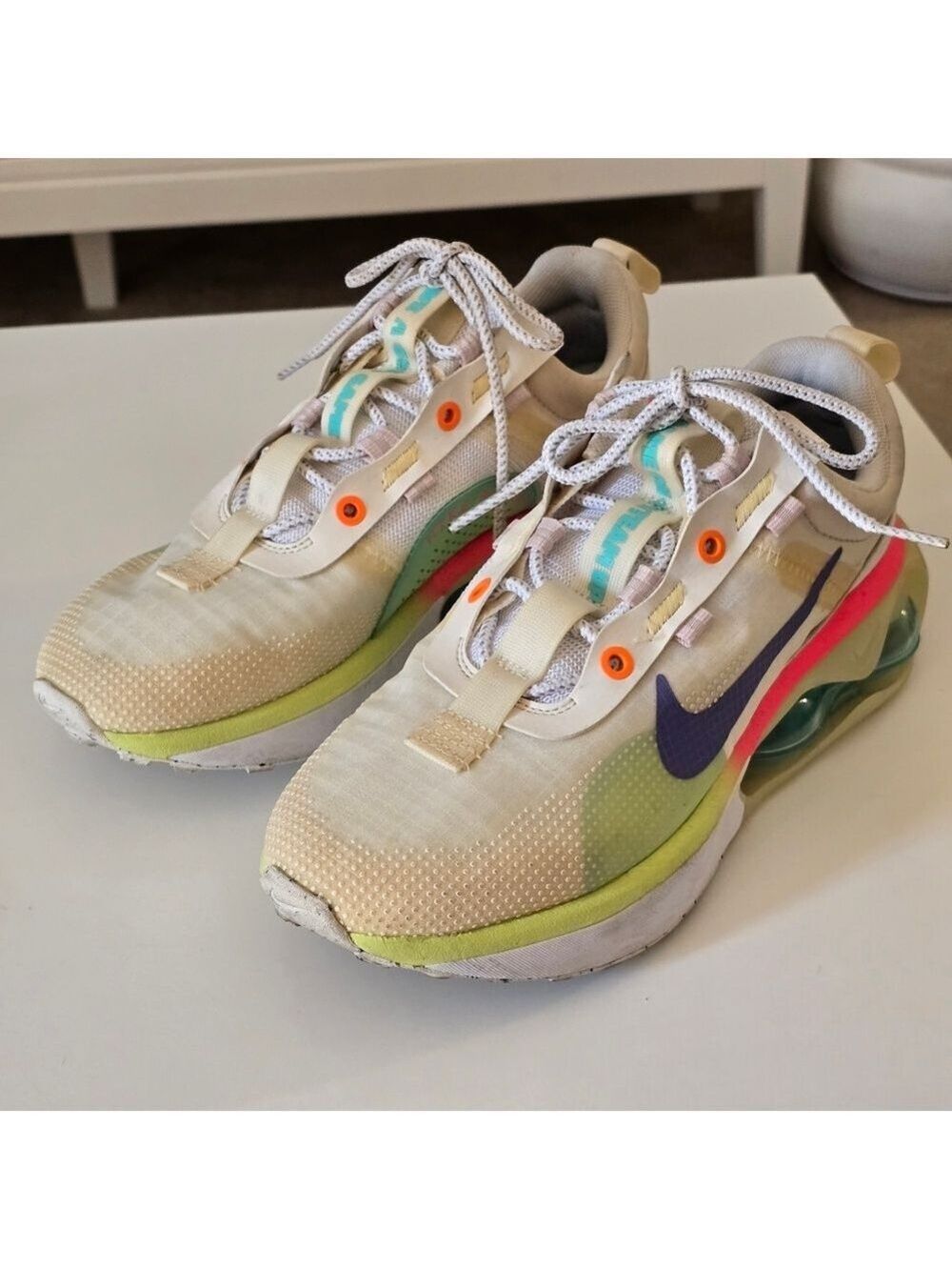 Nike Air Max 2021 Sneakers - Cream, Purple, Green Accents